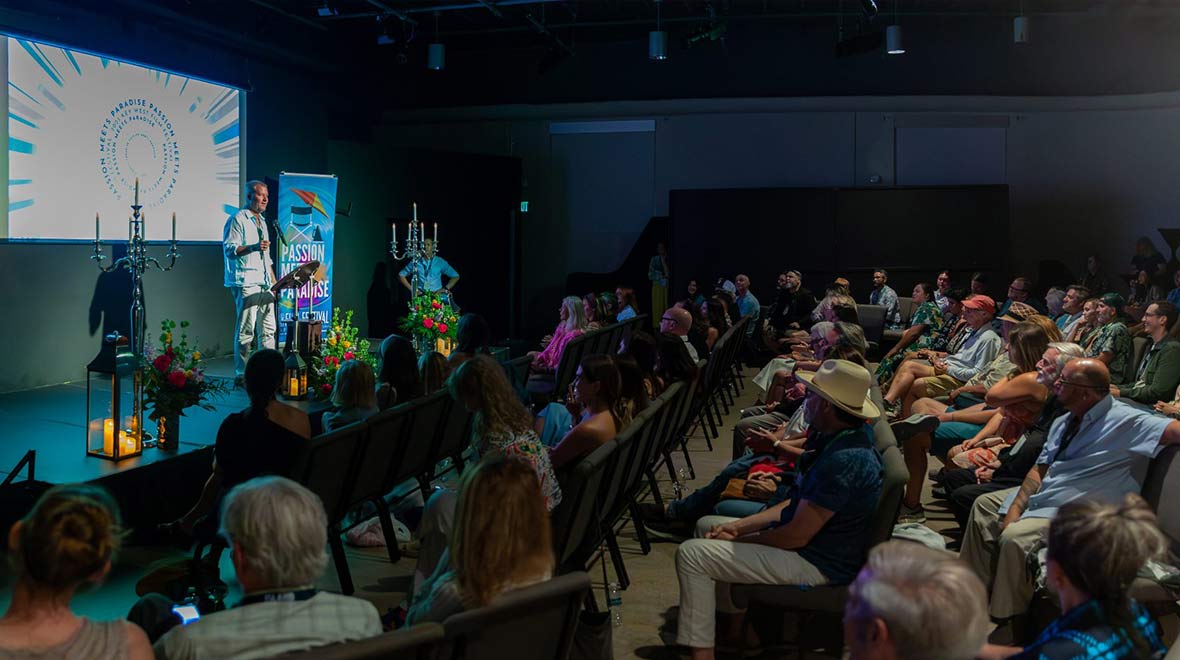 Key West Film Festival awards ceremony, with filmmakers and guests gathered onstage to celebrate the festival’s honorees.