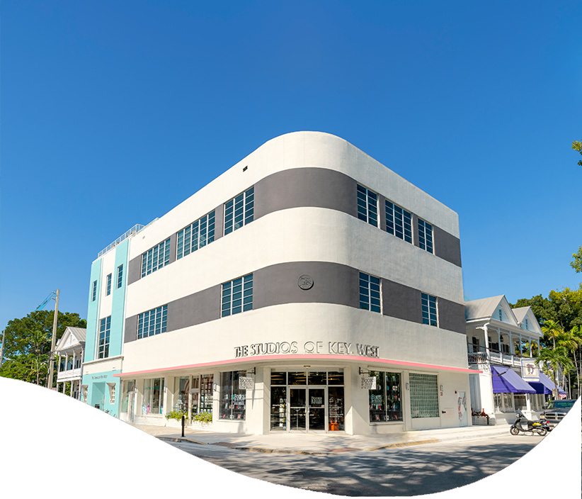 Exterior of The Studios of Key West at 533 Eaton Street in Key West.